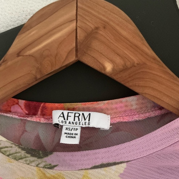 AFRM Floral Long Sleeve Top - Lavender and Peach - Picture 3 of 3